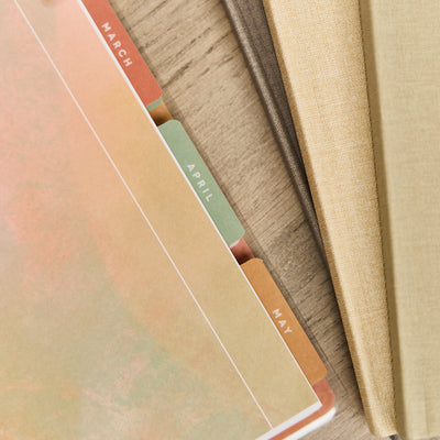 2033 Textured Canvas Customizable Planner - Big Vertical Layout - 12 Month