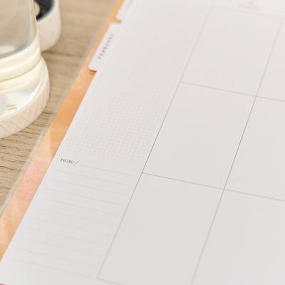 2032 Textured Canvas Customizable Planner - Big Vertical Layout - 12 Month