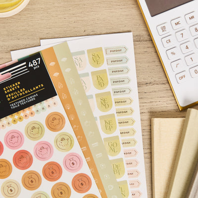 Textured Canvas Budget - 10 Sticker Sheets