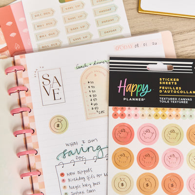 Textured Canvas Budget - 10 Sticker Sheets