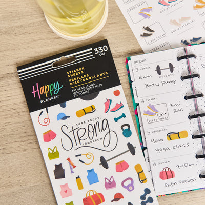 Fitness Icons - 10 Sticker Sheets