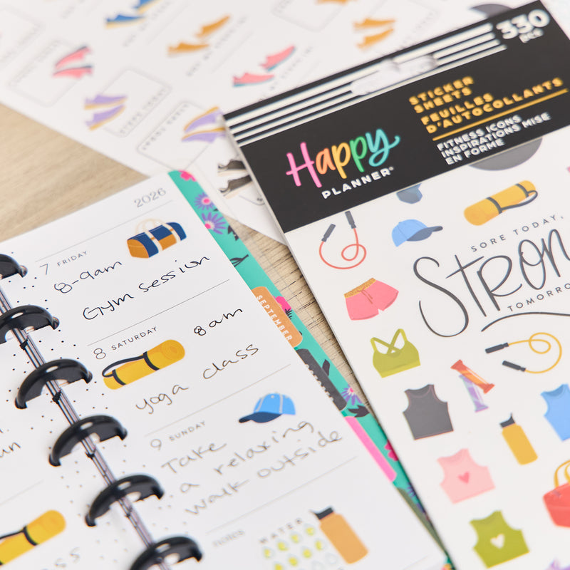 Fitness Icons - 10 Sticker Sheets