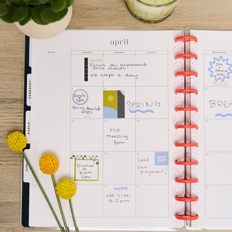 2030 Pop Splash Customizable Planner - Big Dashboard Layout - 12 Month