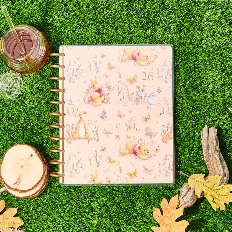 2032 Disney Winnie the Pooh Seasonal Customizable Planner - Big Vertical Layout - 12 Months