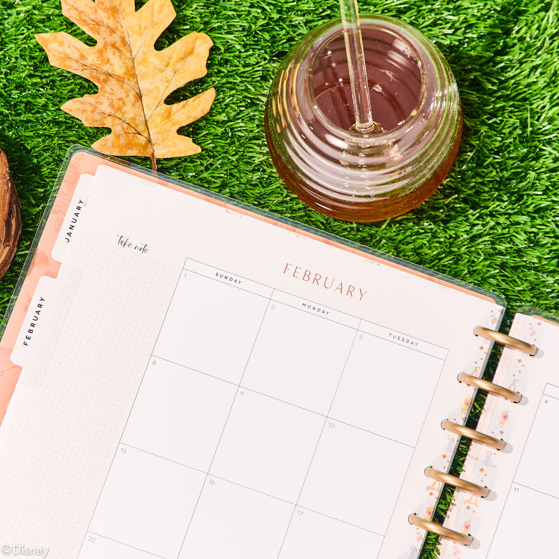 2035 Disney Winnie the Pooh Seasonal Customizable Planner - Big Vertical Layout - 12 Months