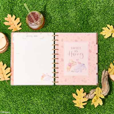 2033 Disney Winnie the Pooh Seasonal Customizable Planner - Big Vertical Layout - 12 Months