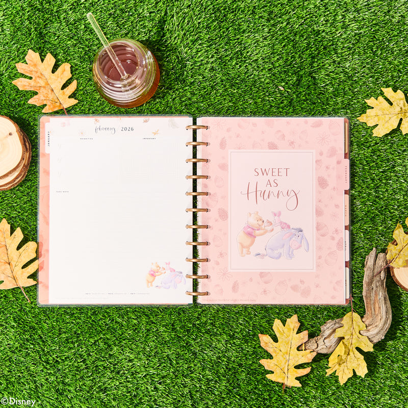 2033 Disney Winnie the Pooh Seasonal Customizable Planner - Big Vertical Layout - 12 Months