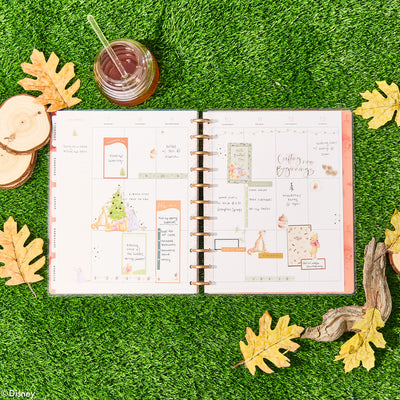 2029 Disney Winnie the Pooh Seasonal Customizable Planner - Big Vertical Layout - 12 Months