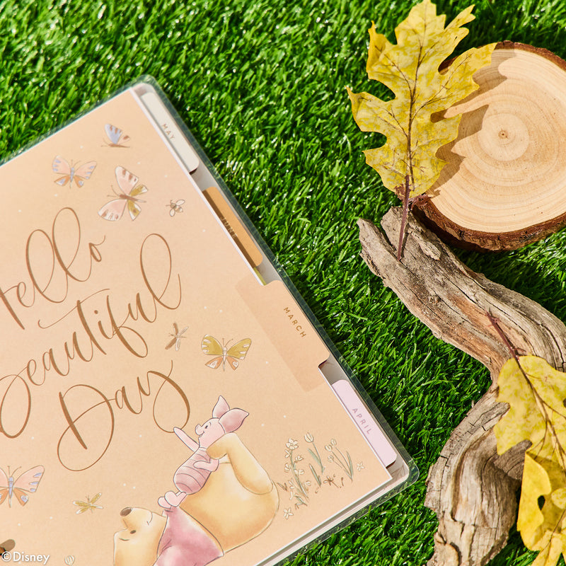 2027 Disney Winnie the Pooh Seasonal Customizable Planner - Classic Dashboard Layout - 12 Months