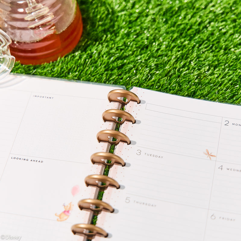 2035 Disney Winnie the Pooh Seasonal Customizable Planner - Classic Dashboard Layout - 12 Months