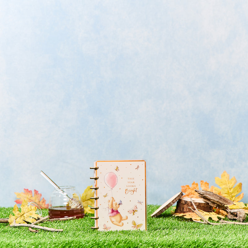 2028 Disney Winnie the Pooh Seasonal Customizable Planner - Mini Vertical Layout - 12 Month