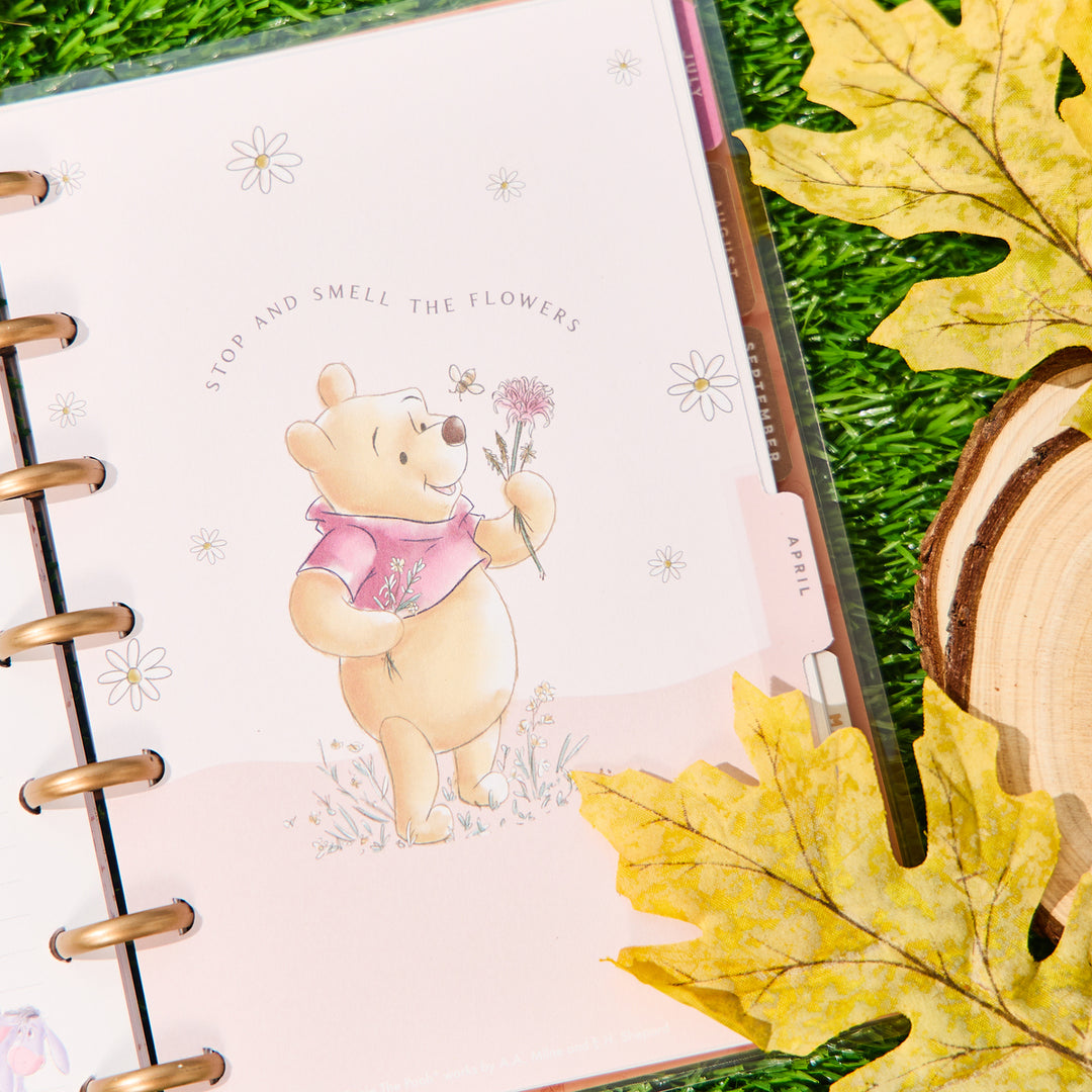 2026 Disney Winnie the Pooh Seasonal Customizable Planner - Mini Vertical Layout - 12 Month