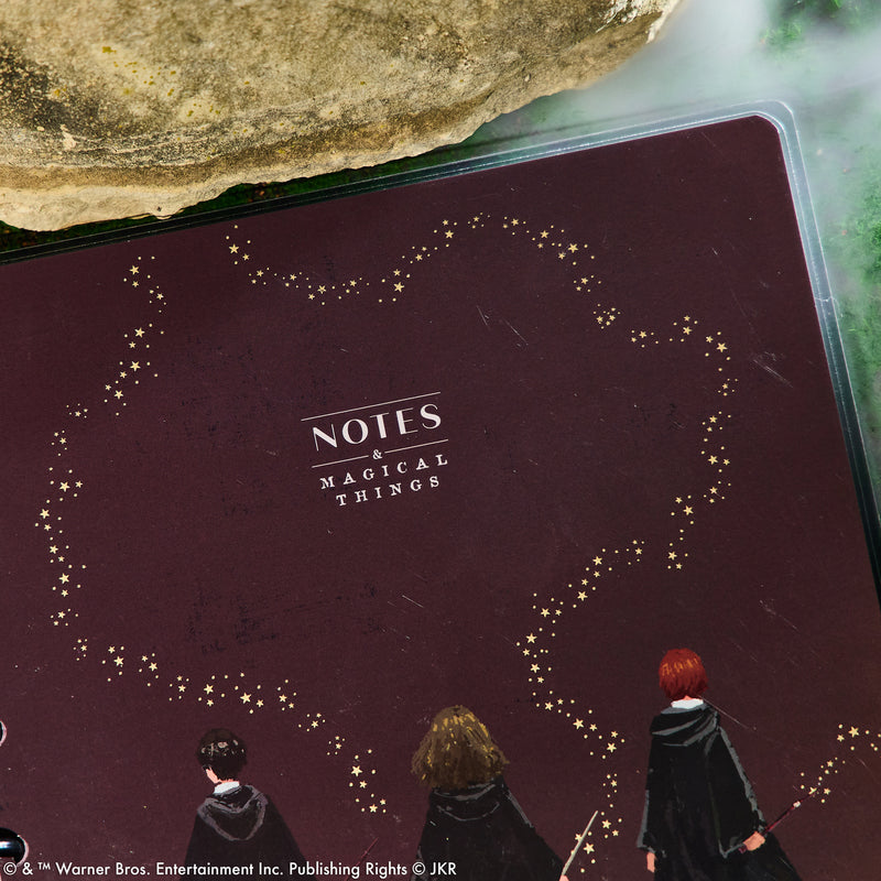 Harry Potter Enchanted Grounds - Dotted Lined+ Dot Grid Classic Notebook - 60 Sheets