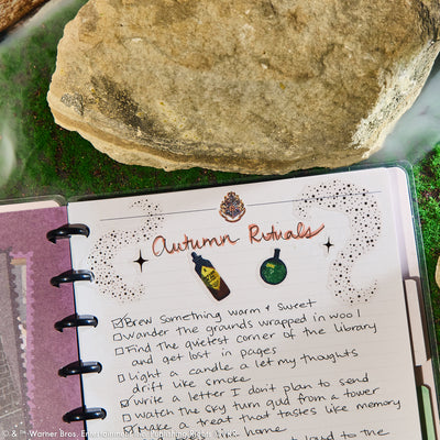 Harry Potter Enchanted Grounds - Dotted Lined+ Dot Grid Classic Notebook - 60 Sheets