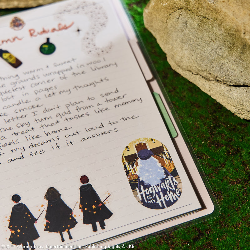 Harry Potter Enchanted Grounds - Dotted Lined+ Dot Grid Classic Notebook - 60 Sheets