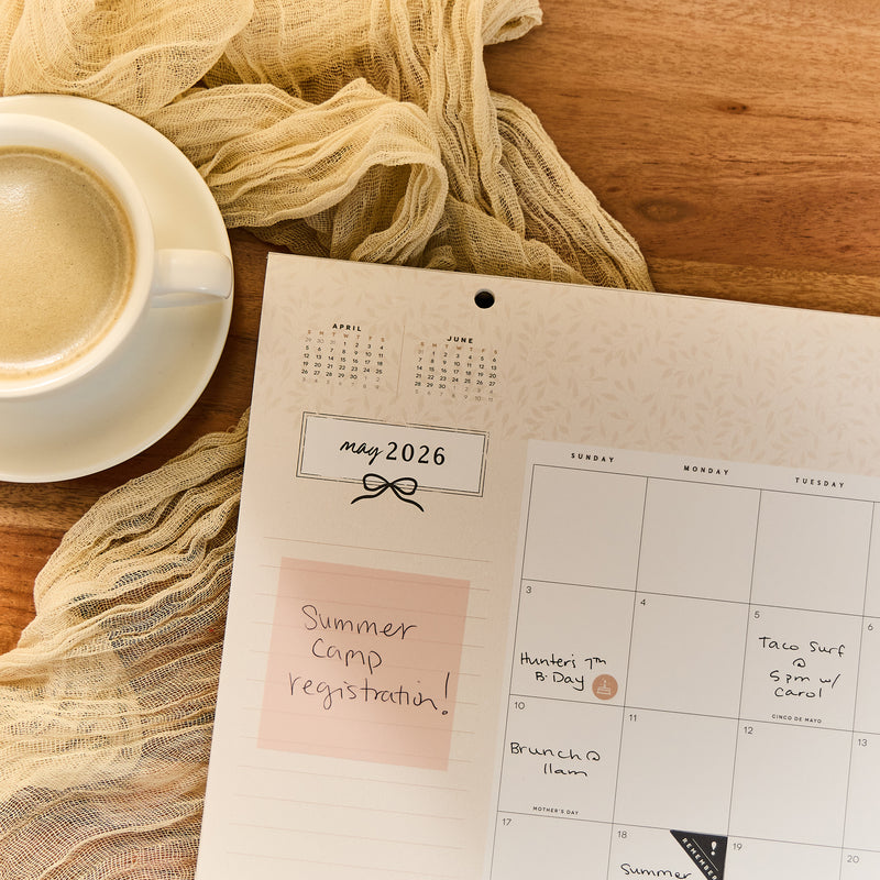 Modern Charm - 2026 Small Desk Calendar - 12 Month