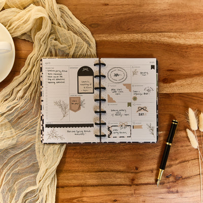 2029 Heritage Charm Customizable Planner - Mini Dashboard Layout - 12 Months