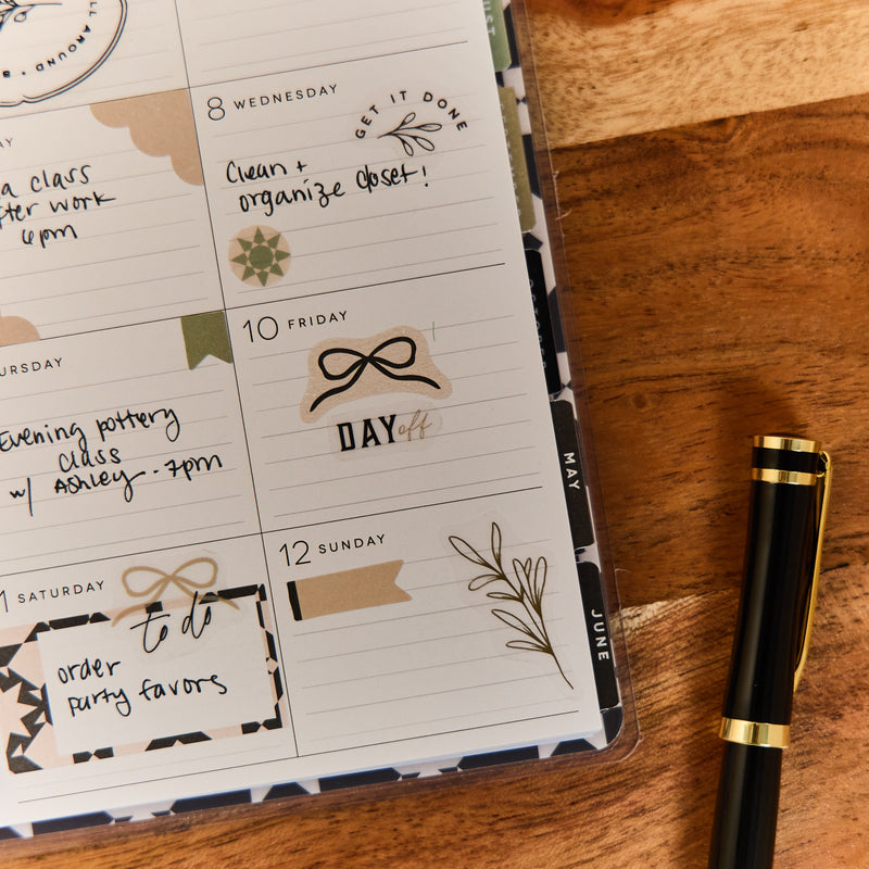 2031 Heritage Charm Customizable Planner - Mini Dashboard Layout - 12 Months