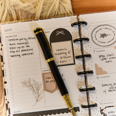 2030 Heritage Charm Customizable Planner - Mini Dashboard Layout - 12 Months