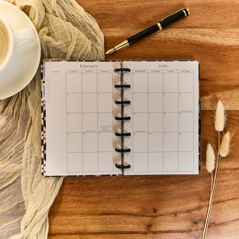 2035 Heritage Charm Customizable Planner - Mini Dashboard Layout - 12 Months