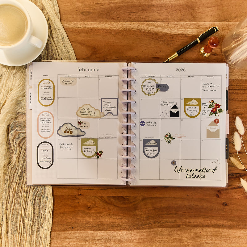 2029 Uplifting Notes Customizable Planner - Big Dashboard Layout - 12 Month