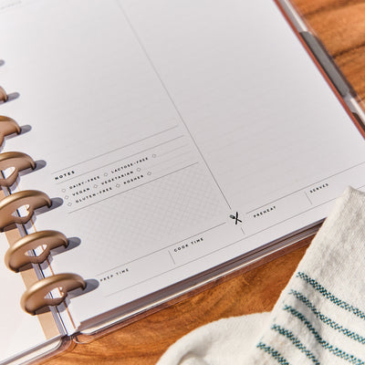 Rustic Roots Meal Planning - Classic Guided Meal Planning Journal - 80 Sheets