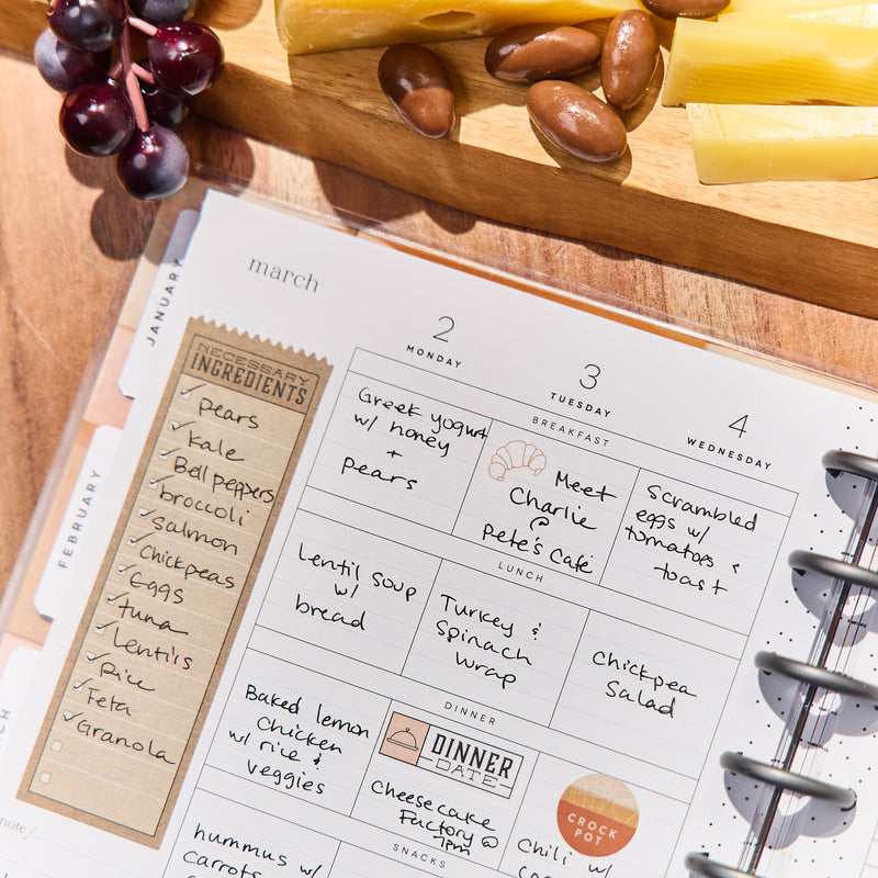 2030 Rustic Roots Customizable Meal Planner - Classic Meal Planning Layout - 12 Month