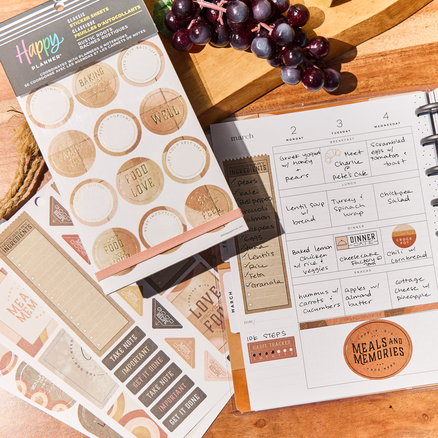 Sticker Menu Template Dinner Planner Stickers Menu Plan - Australia Meal Planning Stickers