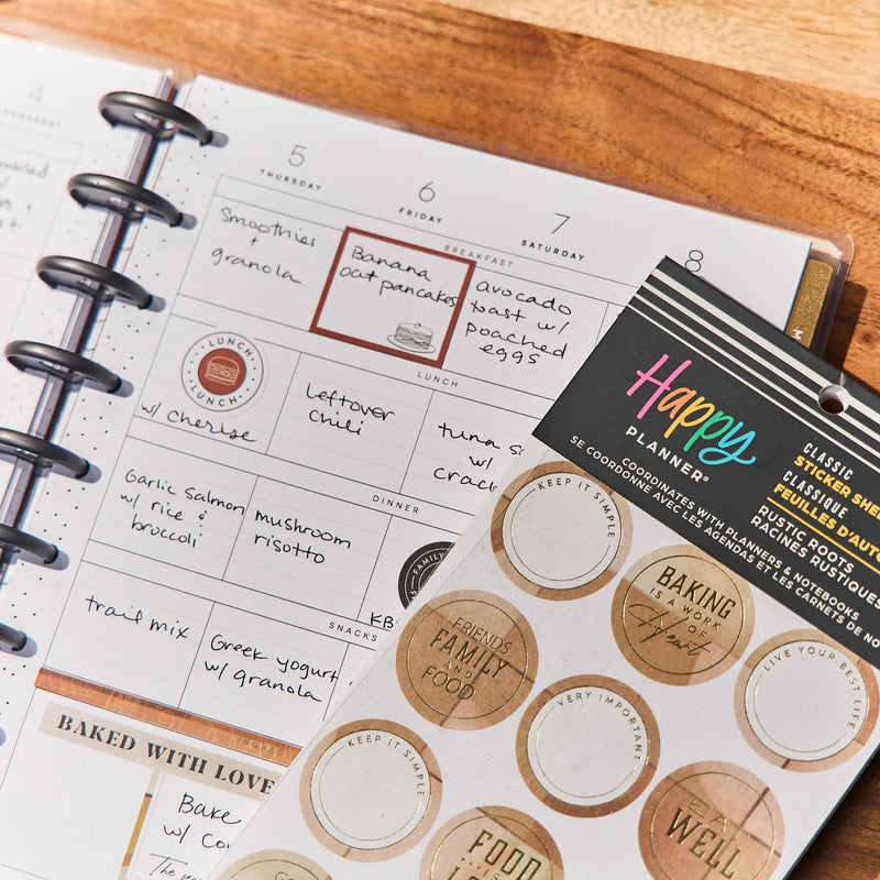 Rustic Roots Meal Planning - Value Pack Stickers
