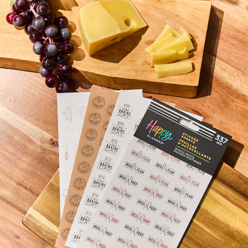 Rustic Roots Meal Planning - 10 Sticker Sheets