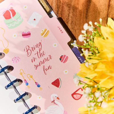 2027 Seasonal Charm Customizable Planner - Skinny Classic Horizontal Layout - 12 Month