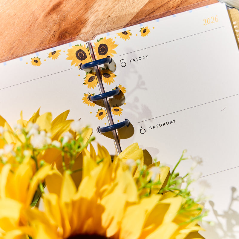 2034 Seasonal Charm Customizable Planner - Skinny Classic Horizontal Layout - 12 Month