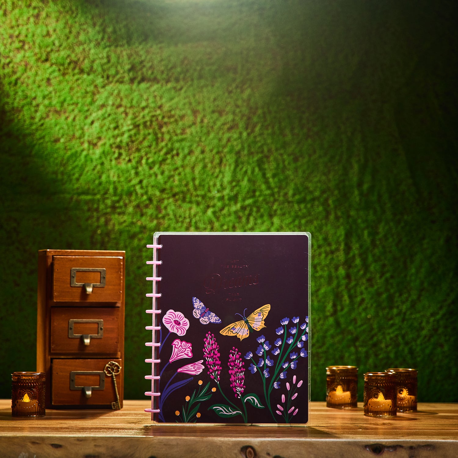 Butterfly Effect Notebook Butterfly Botanics - Dotted Lined Big Notebook - 60 Sheets – Happy Planner