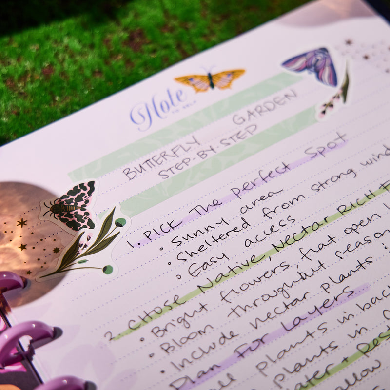 Butterfly Botanics - Dotted Lined Big Notebook - 60 Sheets