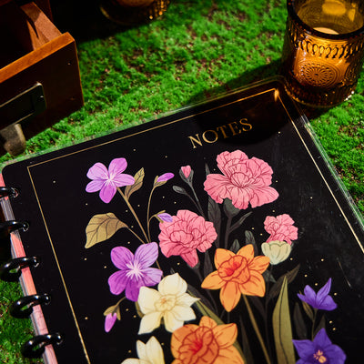 Dark Garden - Dotted Lined Classic Notebook - 60 Sheets