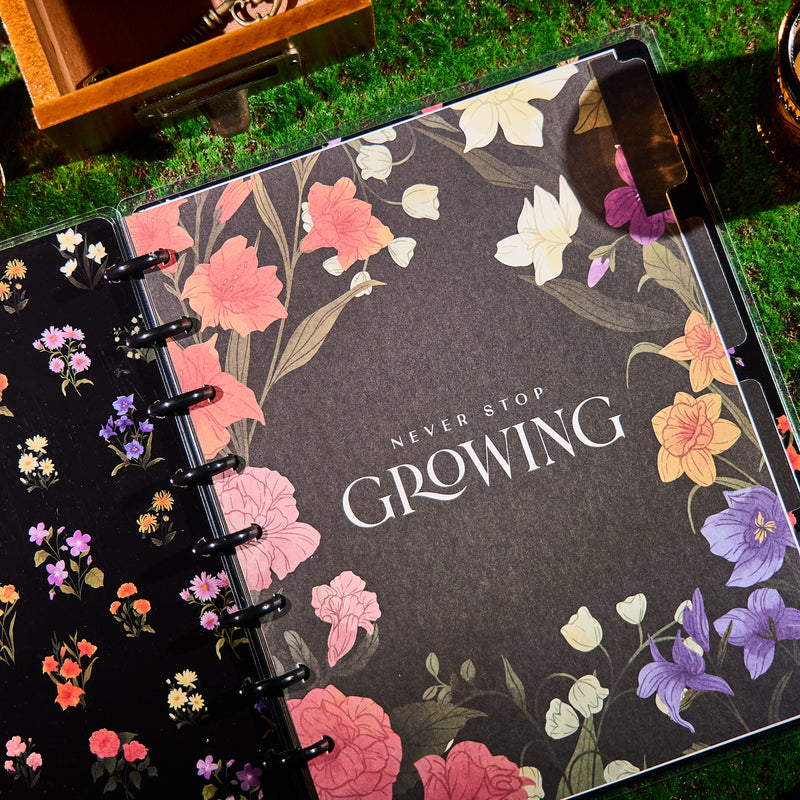 Dark Garden - Dotted Lined Classic Notebook - 60 Sheets