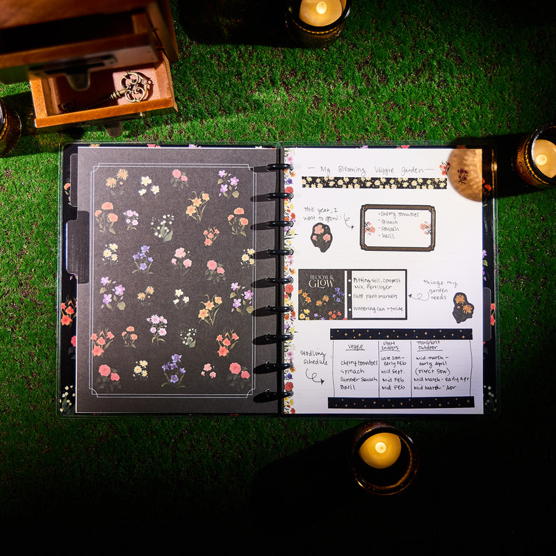 Dark Garden - Dotted Lined Classic Notebook - 60 Sheets