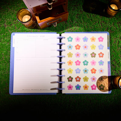 2033 SPECIALTY Florescent Florals Customizable Planner - Classic Vertical Layout - 12 Months