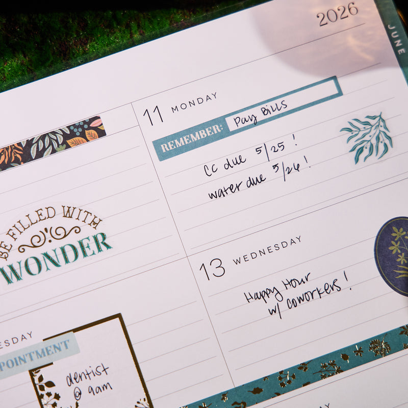 2031 Herbarium Customizable Planner - Big Dashboard Layout - 12 Months