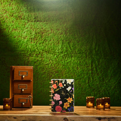 2028 Dark Garden Customizable Planner - Mini Dashboard Layout - 12 Months