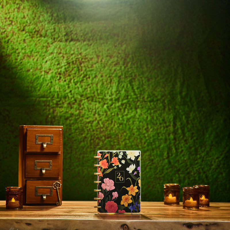 2028 Dark Garden Customizable Planner - Mini Dashboard Layout - 12 Months