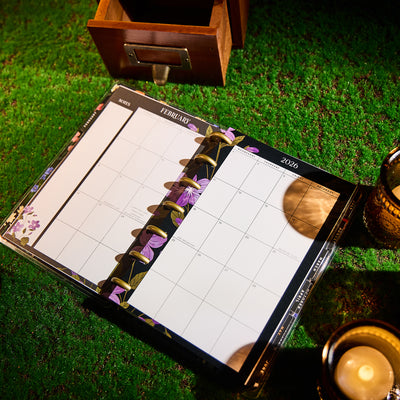 2033 Dark Garden Customizable Planner - Mini Dashboard Layout - 12 Months