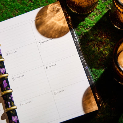 2036 Dark Garden Customizable Planner - Mini Dashboard Layout - 12 Months