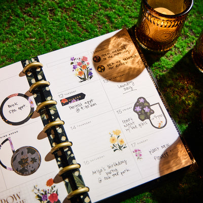 2030 Dark Garden Customizable Planner - Mini Dashboard Layout - 12 Months