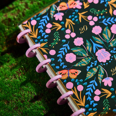 2033 Butterfly Botanics Customizable Planner - Mini Color Block Layout - 12 Months