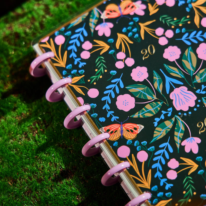 2033 Butterfly Botanics Customizable Planner - Mini Color Block Layout - 12 Months