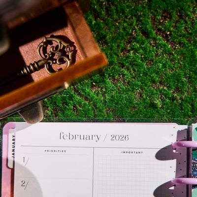 2035 Butterfly Botanics Customizable Planner - Mini Color Block Layout - 12 Months
