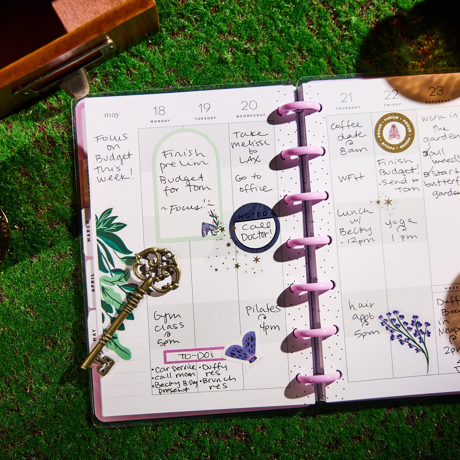 2026 Butterfly Botanics Customizable Planner - Mini Color Block Layout ...
