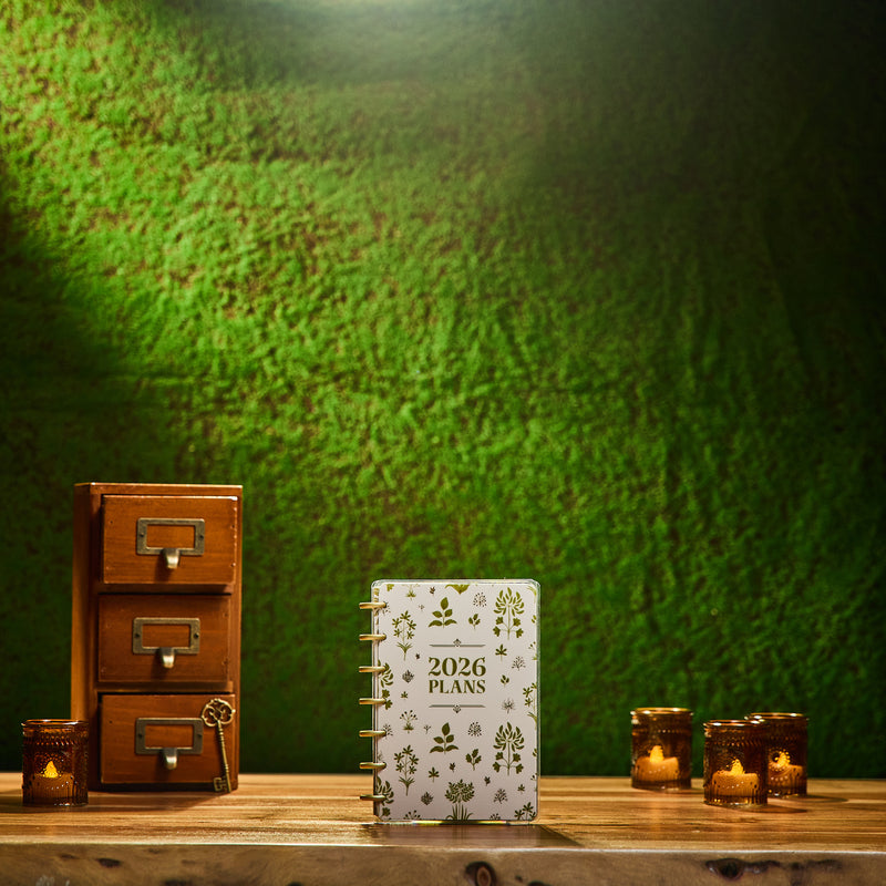 2028 Herbarium Customizable Planner - Mini Horizontal Layout - 12 Months