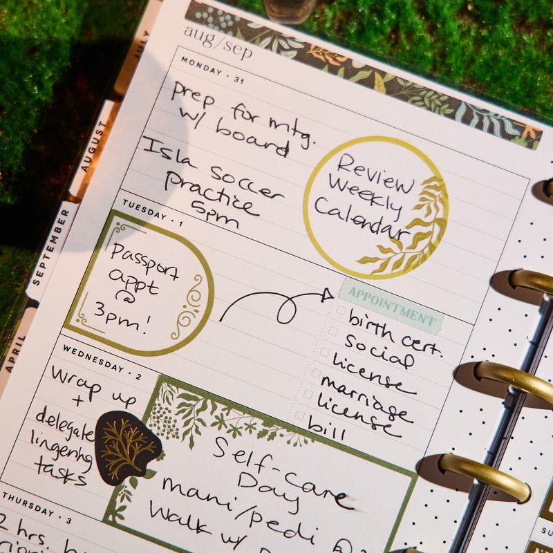 2030 Herbarium Customizable Planner - Mini Horizontal Layout - 12 Months